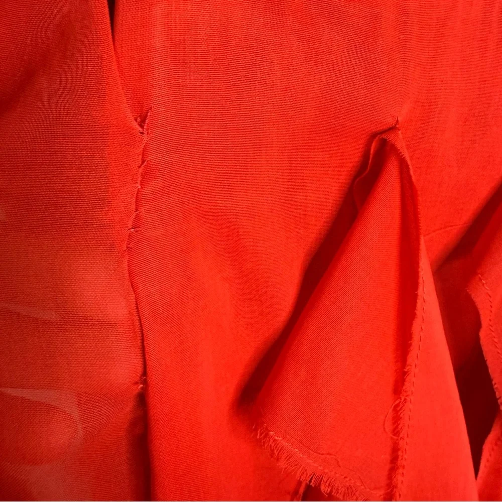 A.W.A.K.E. MODE Deconstructed Ruffled Midi Dress In Red Women's Size 36 US 4 - Picture 6 of 13